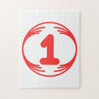 Funny image in the middle of a funny design jigsaw puzzle