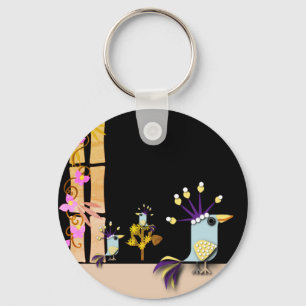 Funny Imaginary Birds  Keychain