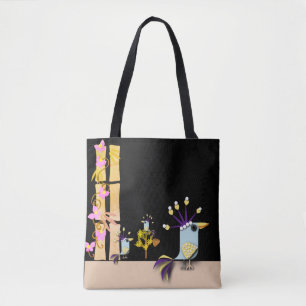 Funny Imaginary Birds Tote Bag