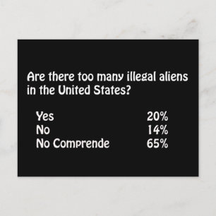 Funny Immigration Question/Answer Postcard