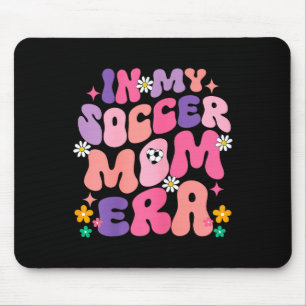 Funny In My Soccer Mom Era Groovy Graphic Mouse Pad