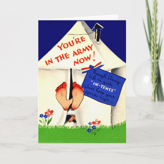 Funny in the Army Now Card (Front)