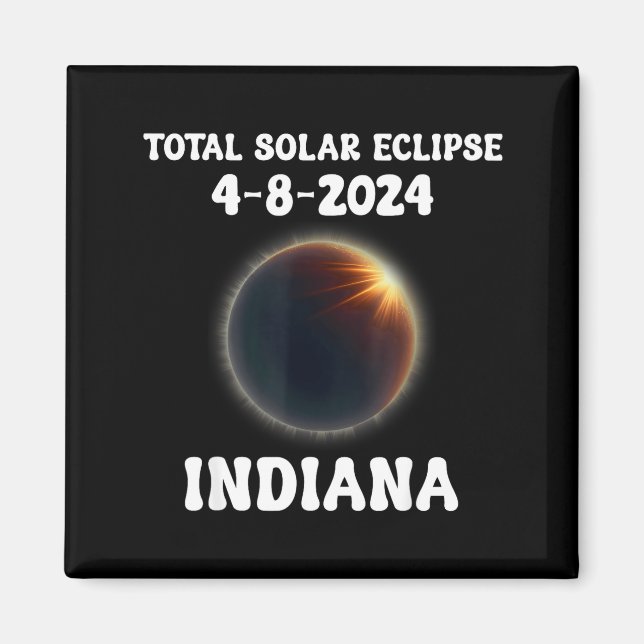 Funny In Total Solar Eclipse Twice Lifetime Magnet (Front)