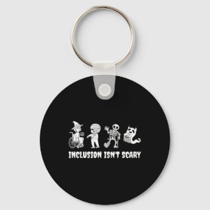 Funny Inclusion Isn't Scary Teacher Halloween 2024 Keychain