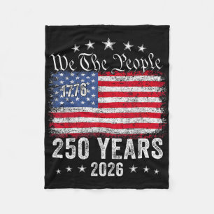 Funny Independence Day 4th Of July 1776-2026 250th Fleece Blanket