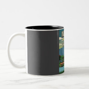 Funny Indonesia Dark Humour Vintage Minimal Retro  Two-Tone Coffee Mug