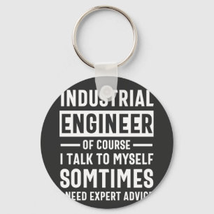Funny Industrial Engineer Gift Keychain