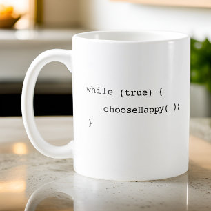Funny Infinite Loop Choose Happy Programmer Coffee Mug