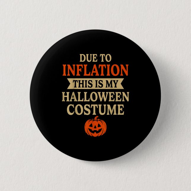 Funny Inflation Halloween Costume Couple Matching  2 Inch Round Button (Front)
