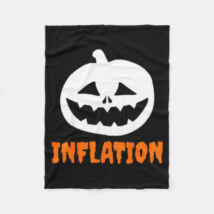 Funny Inflation Halloween Costume Couple Matching  Fleece Blanket
