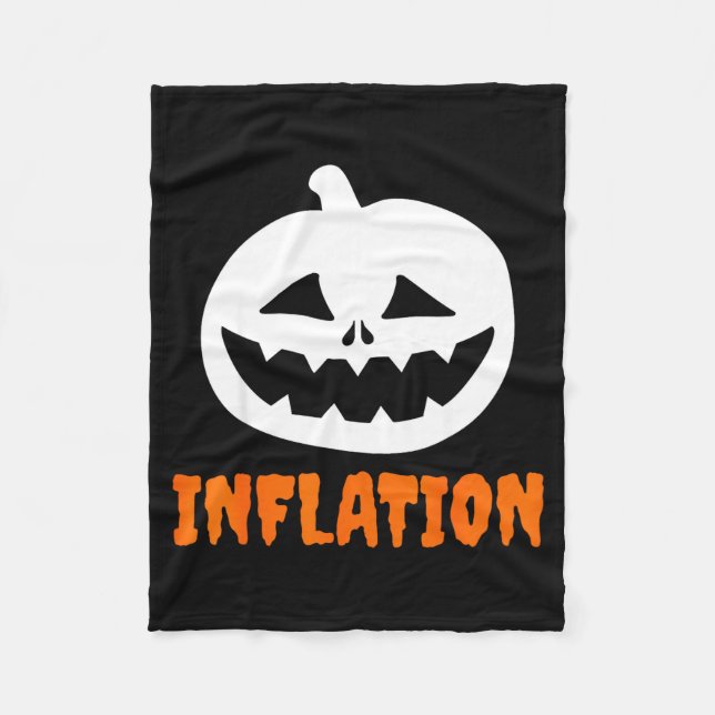 Funny Inflation Halloween Costume Couple Matching  Fleece Blanket (Front)