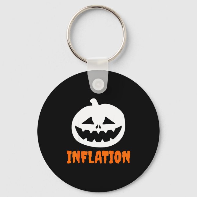 Funny Inflation Halloween Costume Couple Matching  Keychain (Front)