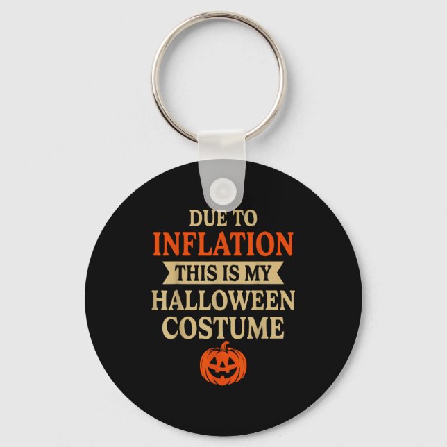 Funny Inflation Halloween Costume Couple Matching  Keychain (Front)