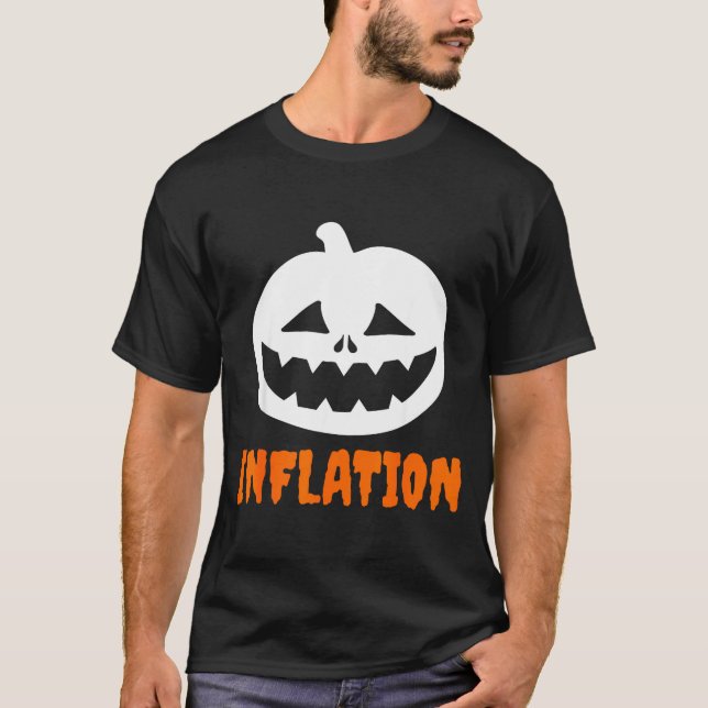 Funny Inflation Halloween Costume Couple Matching  T-Shirt (Front)