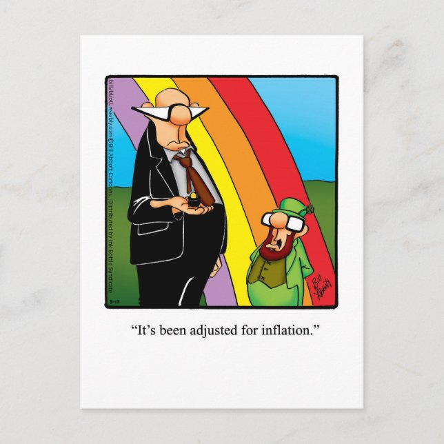 Funny Inflation Humour Postcard (Front)