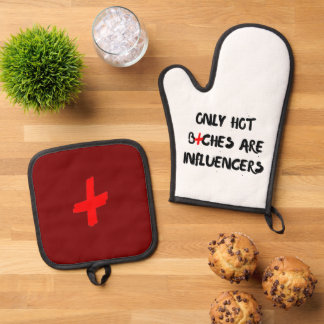 Funny Influencer Quote Gift For Home Decor Oven Mitt & Pot Holder Set
