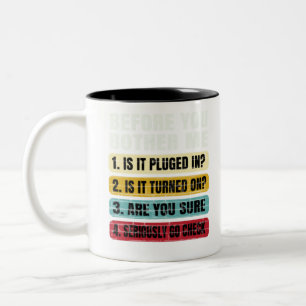 Funny Information Technology Tech Technical Supp- Two-Tone Coffee Mug