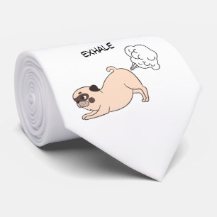 Funny Inhale Exhale Dog Tie