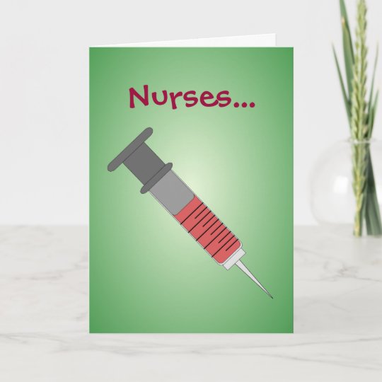 Funny Injection Happy Nurses Week Thank You Card | Zazzle.ca