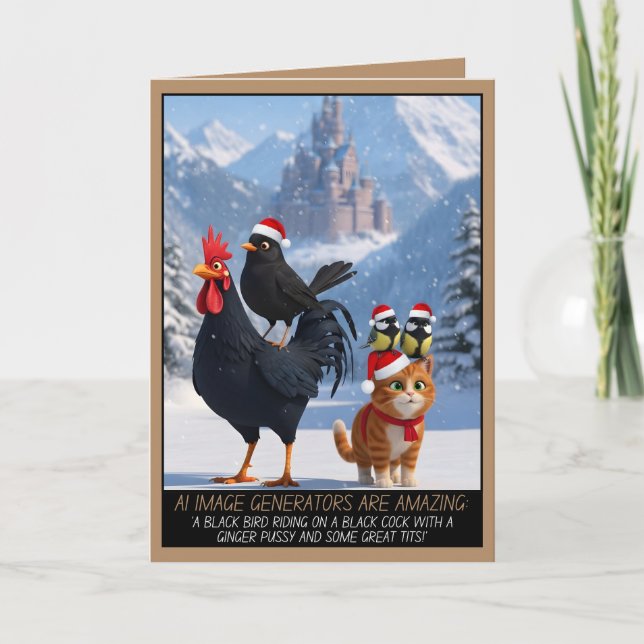 Funny innuendo Christmas Card (Front)