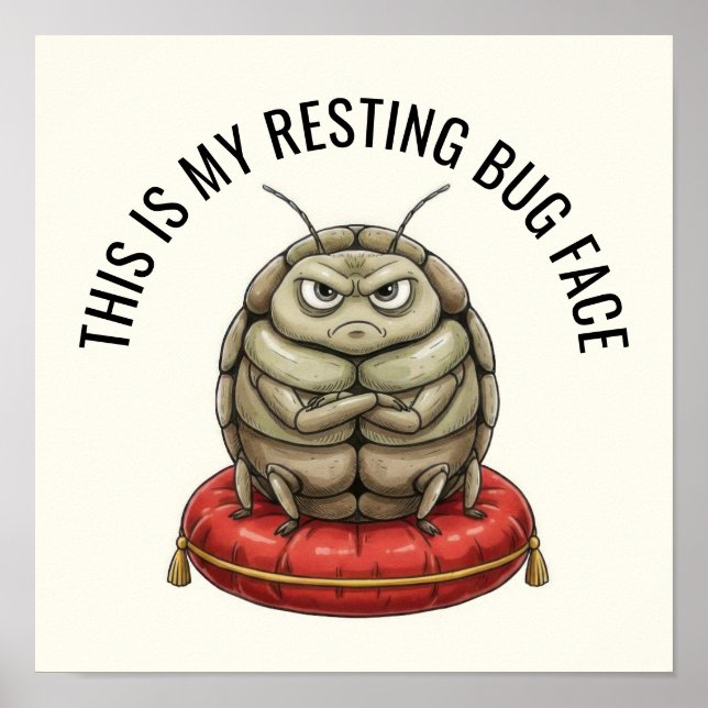 Funny Insect Bug Poster (Front)