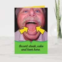 Funny Insert Steak Cake and Beer Here Father's Day