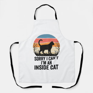 Funny Inside Cat Vintage Cat Lover Design_1 Apron