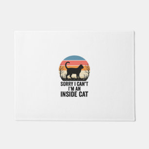 Funny Inside Cat Vintage Cat Lover Design_1 Doormat