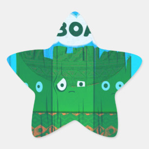 Funny Inspirational Graphic: I Am Bored Text Art Star Sticker