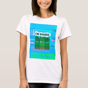 Funny Inspirational Graphic I Am bored Text Art T-Shirt