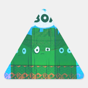 Funny Inspirational Graphic I Am bored Text Art Triangle Sticker