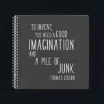 Funny Inspirational Imagination Inventor Quote Notebook<br><div class="desc">Funny Inspirational Imagination Inventor Quote Notebook</div>
