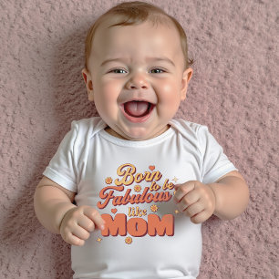 Funny Inspirational Quote Modern Retro Typography Baby Bodysuit