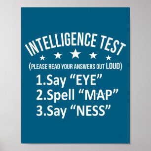 Funny Intelligence Test Humor Sarcasm Short Poster