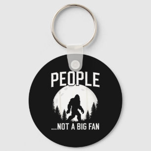 Funny Introvert Bigfoot People Not A Big Fan Dad J Keychain