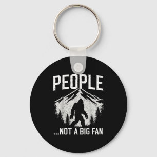 Funny Introvert Bigfoot People Not A Big Fan Dad J Keychain