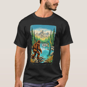 Funny Introvert Bigfoot Sasquatch Loch Ness Monste T-Shirt