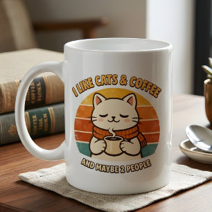 Funny Introvert Cat Mom Gift Women's  Large Coffee Mug