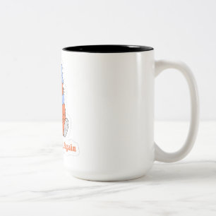 Funny Introvert Cat Sticker Two-Tone Coffee Mug