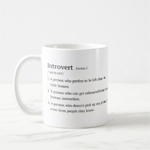 Funny Introvert Definition Coffee Cup