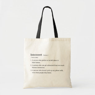 Funny Introvert Definition Tote Bag