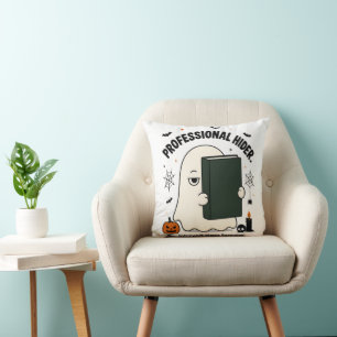 Funny Introvert Ghost Professional Hider Halloween Throw Pillow