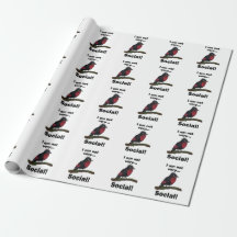 Funny Introvert Red-Ruffed Fruitcrow Birthday 