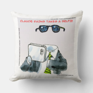 Funny Invisible Man Large Cotton Throw Pillow