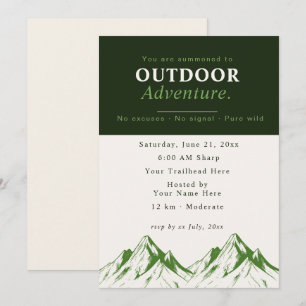 Funny Invitation outdoor adventure
