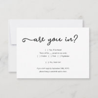Funny Invitation Reply Card Insert