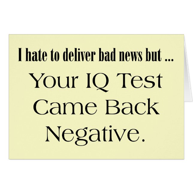 Funny IQ Test T-shirts Gifts (Front Horizontal)