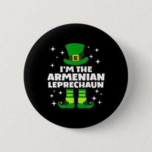 Funny Irish Armenian Leprechaun St Patricks Day Ir 2 Inch Round Button