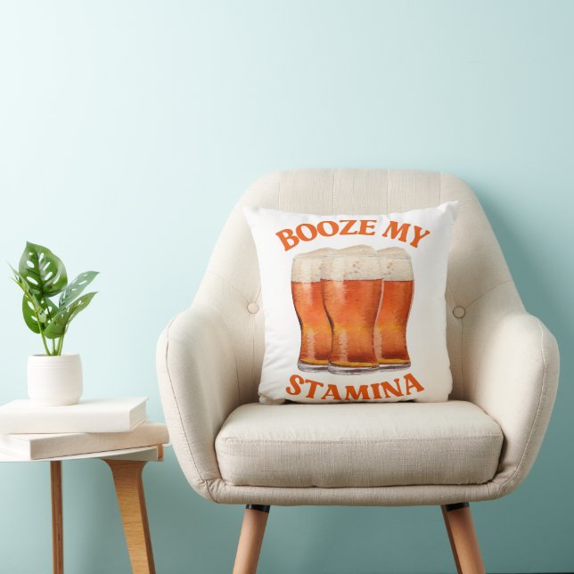 FUNNY IRISH BEER THROW PILLOW (Chair)