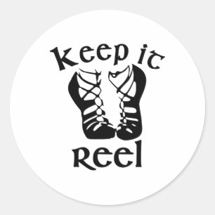 Funny Irish Dance Girls And Womens Gift - Keep It Classic Round Sticker